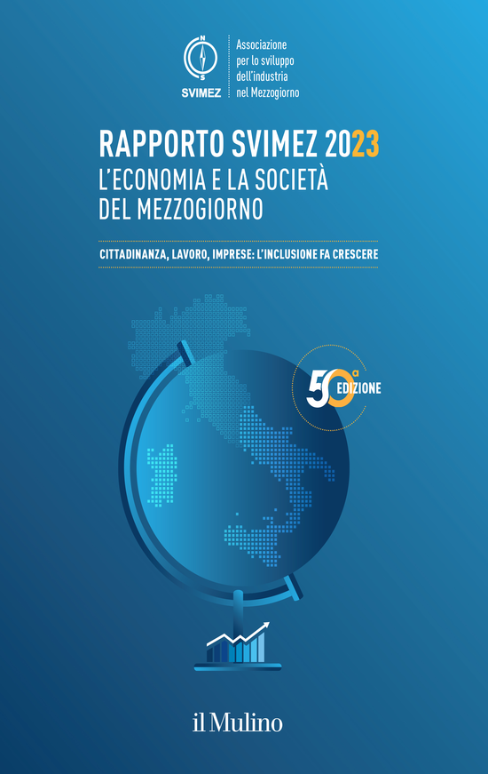 Copertina del libro Rapporto Svimez 2023